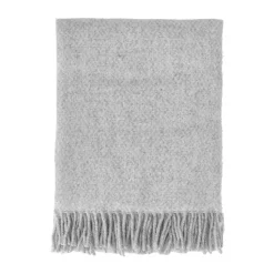 Sandstone wool throw 130x180 cm, Light grey