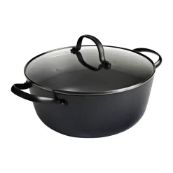 Satake saucepan in lightweight cast iron with glass lid, 24 cm