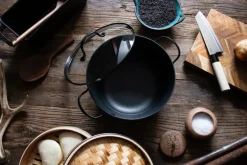 Satake saucepan in lightweight cast iron with glass lid, 24 cm