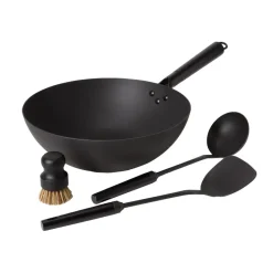 Satake wok set carbon steel, 57 cm