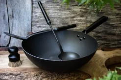 Satake wok set carbon steel, 57 cm