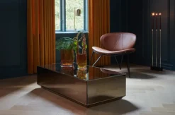 Semper lounge chair, Black-cognac