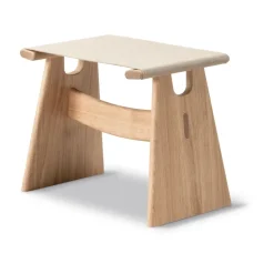 Seto stool, Natural canvas-oiled oak