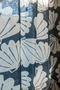 Shell curtain long 145x250, Blue