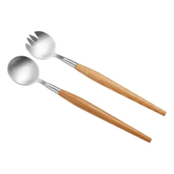Sico salad cutlery 28 cm, Stainless steel-Acacia