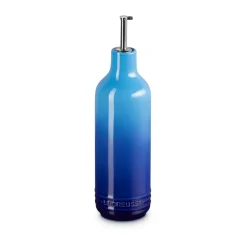Signature stoneware oil bottle 0.6 L, Azure