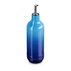 Signature stoneware oil bottle 0.6 L, Azure