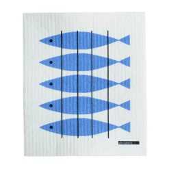 Sill dishcloth, white-blue