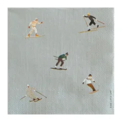 Skiers napkin 25 pack, Grey