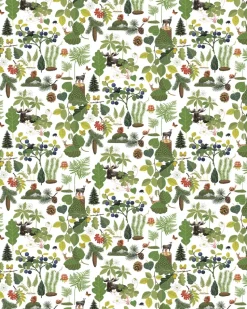Skogsliv oilcloth, Green