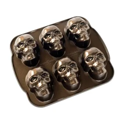 Skull-shaped Cake Mold 30x25 cm, Brown