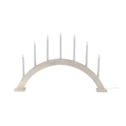 Sky advent candle bow 41 cm, white washed