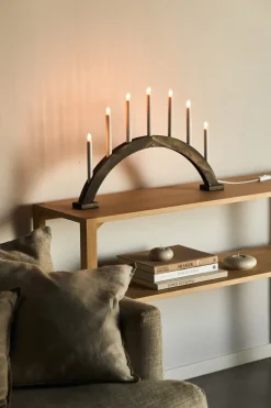 Sky advent candle bow 41 cm, Dark oil