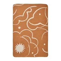 Skye blanket, Sienna-parchment, 80x120 cm
