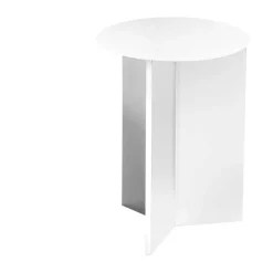 Slit high side table Ø35 cm, White