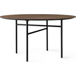 Snaregade table round, Black-dark stained oak. Ø138 cm