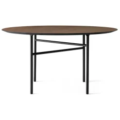 Snaregade table round, Black-dark stained oak. Ø138 cm