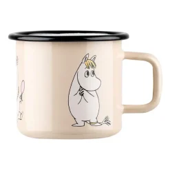 Snorkmaiden Retro enamel mug 37 cl, Beige