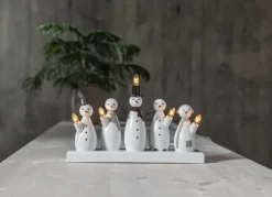 Snowman advent candle, White