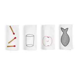 Sobremesa linnen napkin 45x45 cm 4-pack, White