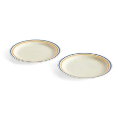 Sobremesa plate Ø24.5 cm 2-pack, Blue-yellow