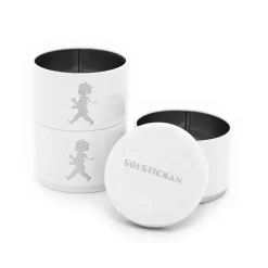 Solstickan storage jar three pieces 8.5 cm, White