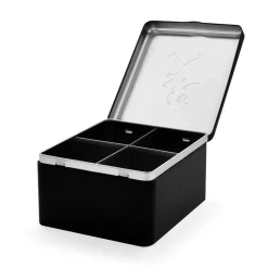 Solstickan tea chest with pockets 13.6x15.6 cm, Black