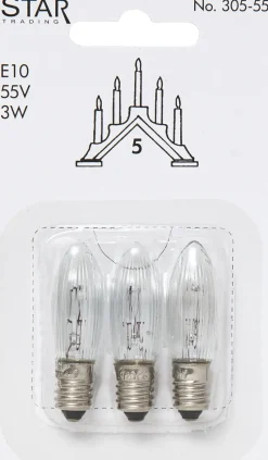 Star Trading replacement lamps E10 3-pack, 305-55 (5-armad)