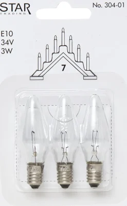 Star Trading replacement lamps E10 3-pack, 304-01 (7-armad)