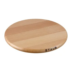 Staub magnetic trivet round beech, 23 cm