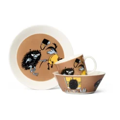 Stinky in action Moomin bowl, Brown