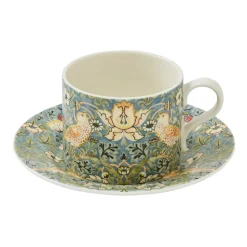 Strawberry Thief teacup with saucer 28 cl, Multi