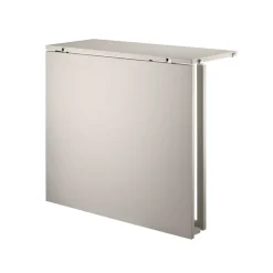 String folding table, Beige-beige metal legs