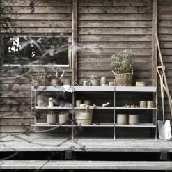 String Outdoor shelf, Galvanized-58x30 cm-low edge