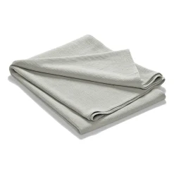 Stripe bedspread stonewashed cotton 180x260, Light grey