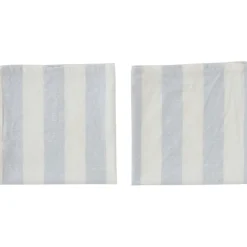 Striped napkin 45x45 cm 2-pack, Ice Blue