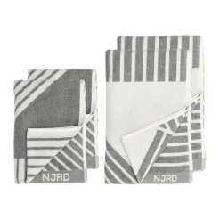 Stripes bath towel 70x140 cm, grey