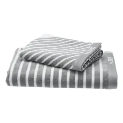Stripes bath towel 70x140 cm, grey