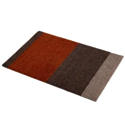 Stripes doormat horizontal, Brown-terracotta. 40x60 cm