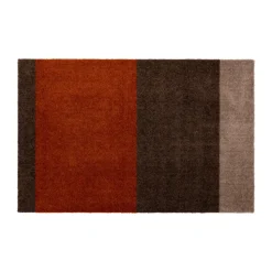 Stripes doormat horizontal, Brown-terracotta. 60x90 cm