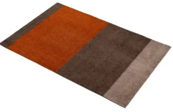Stripes doormat horizontal, Brown-terracotta. 60x90 cm