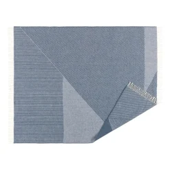 Stripes wool throw 130x185 cm, Blue