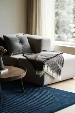 Stripes wool throw 130x185 cm, Brown
