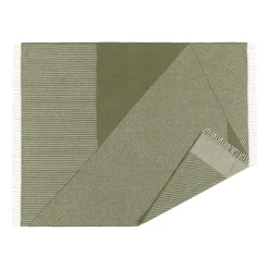 Stripes wool throw 130x185 cm, Green
