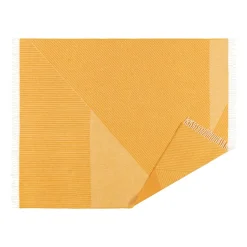 Stripes wool throw 130x185 cm, Yellow