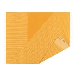 Stripes wool throw 130x185 cm, Yellow