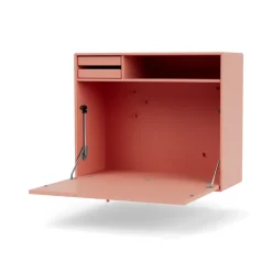 STUDIO desk, wall hung, Rhubarb 151