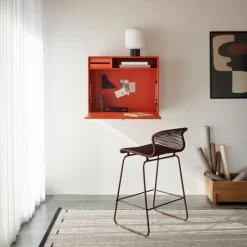STUDIO desk, wall hung, Truffle 141