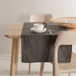 Sunshine table runner, Charcoal