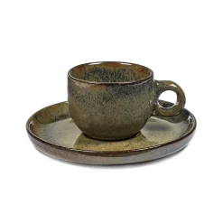 Surface espresso cup with saucer 10 cl, indi grey